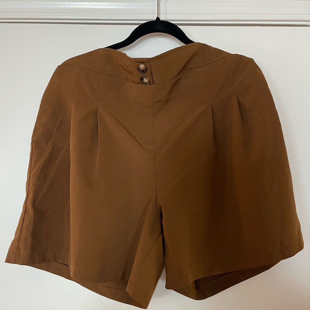 SHEIN High Waist Brown Shorts